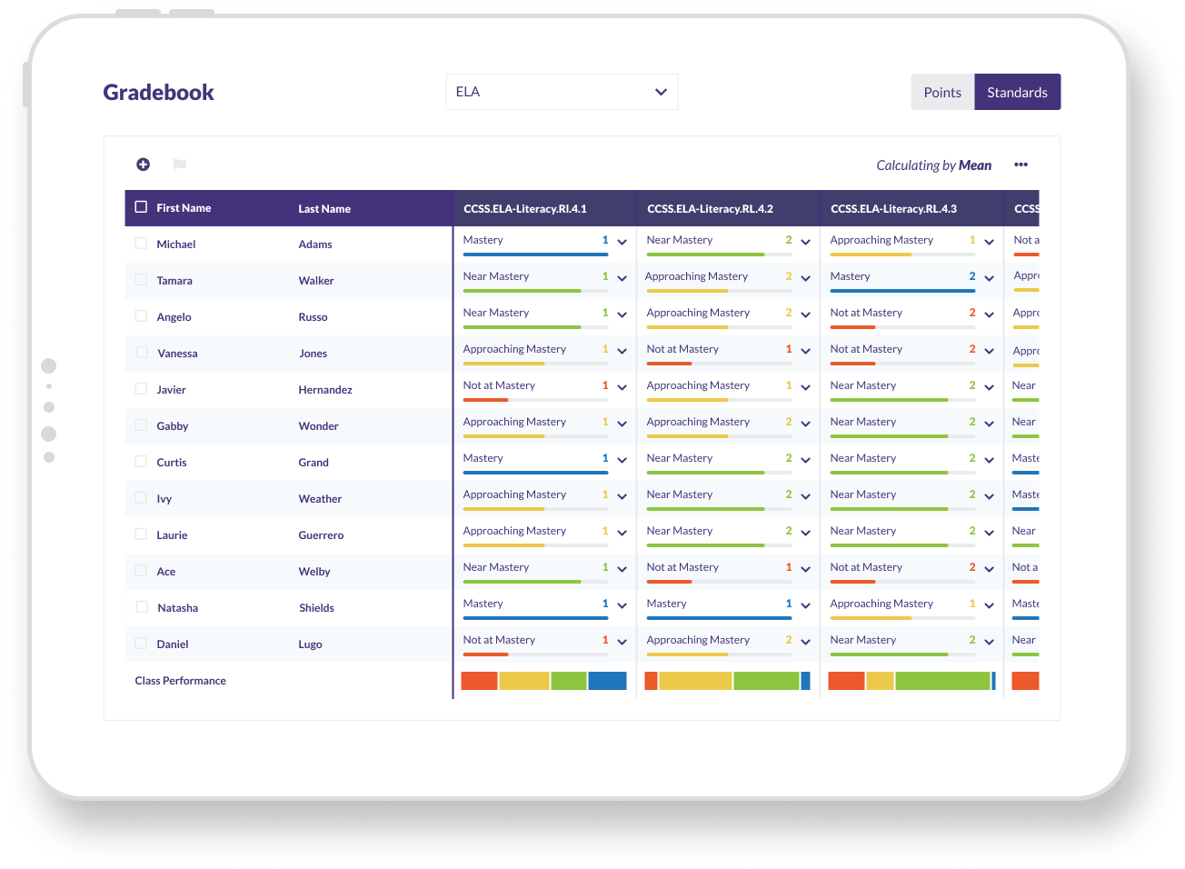 gradebook in otus